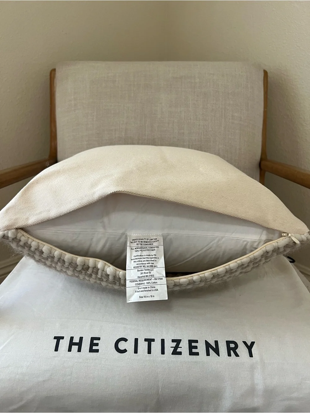 The Citizenry Aventura Sand Accent Pillow (18in x 18in)